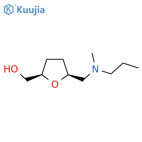 rac-[(2R,5S)-5-{[methyl(propyl)amino]methyl}oxolan-2-yl]methanol structure