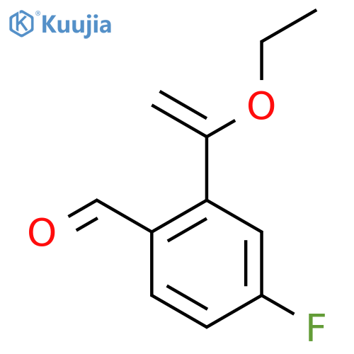 2-(1-Ethoxyethenyl)-4-fluorobenzaldehyde structure