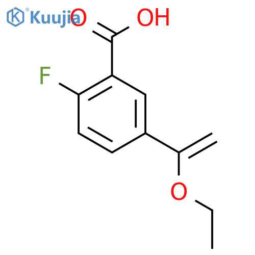 5-(1-Ethoxyethenyl)-2-fluorobenzoic acid structure