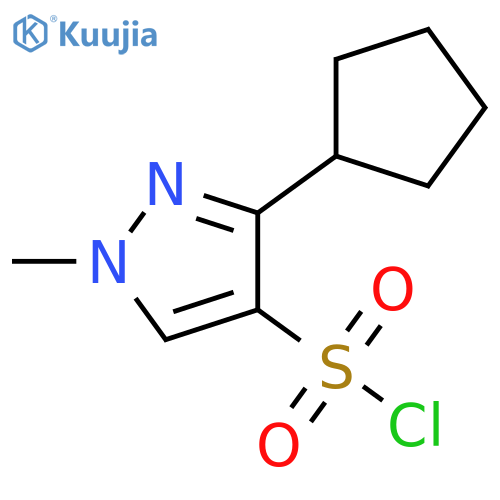 3-cyclopentyl-1-methyl-1H-pyrazole-4-sulfonyl chloride structure