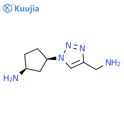 1H-1,2,3-Triazole-4-methanamine, 1-[(1R,3S)-3-aminocyclopentyl]-, rel- structure