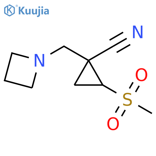 Cyclopropanecarbonitrile, 1-(1-azetidinylmethyl)-2-(methylsulfonyl)- structure