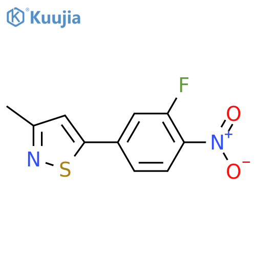 5-(3-Fluoro-4-nitrophenyl)-3-methyl-isothiazole structure