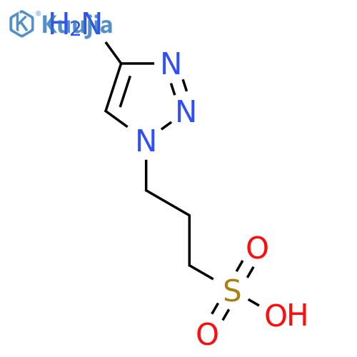 3-(4-amino-1H-1,2,3-triazol-1-yl)propane-1-sulfonic acid structure