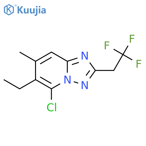 5-chloro-6-ethyl-7-methyl-2-(2,2,2-trifluoroethyl)-1,2,4triazolo1,5-apyridine structure