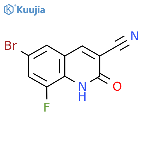 6-Bromo-8-fluoro-2-hydroxyquinoline-3-carbonitrile structure