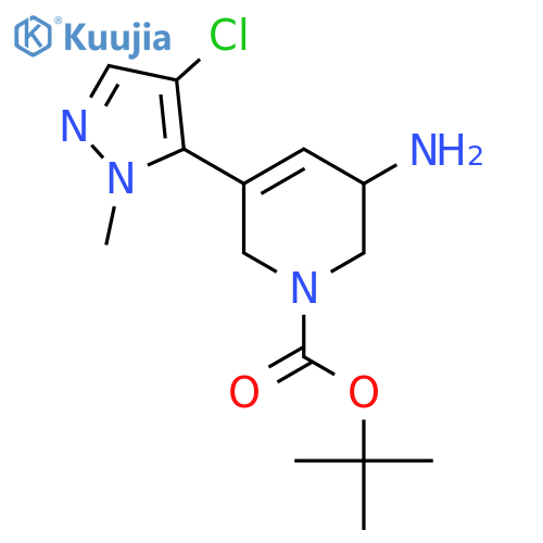tert-butyl 3-amino-5-(4-chloro-1-methyl-1H-pyrazol-5-yl)-1,2,3,6-tetrahydropyridine-1-carboxylate structure