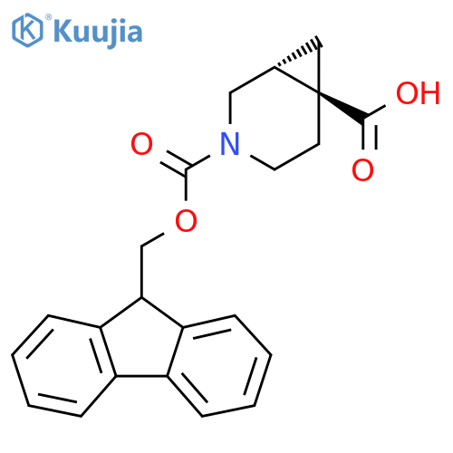 rac-(1R,6S)-3-{(9H-fluoren-9-yl)methoxycarbonyl}-3-azabicyclo4.1.0heptane-6-carboxylic acid structure