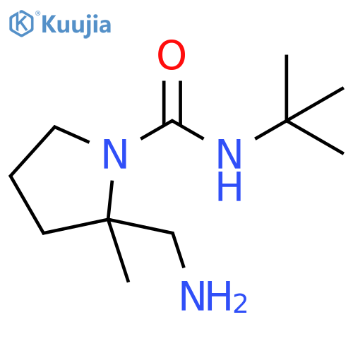 1-Pyrrolidinecarboxamide, 2-(aminomethyl)-N-(1,1-dimethylethyl)-2-methyl- structure