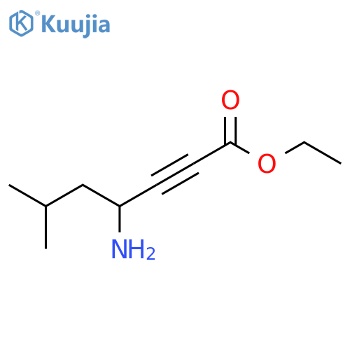 2-Heptynoic acid, 4-amino-6-methyl-, ethyl ester structure