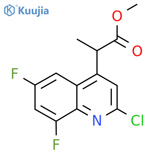 Methyl 2-(2-chloro-6,8-difluoroquinolin-4-yl)propanoate structure