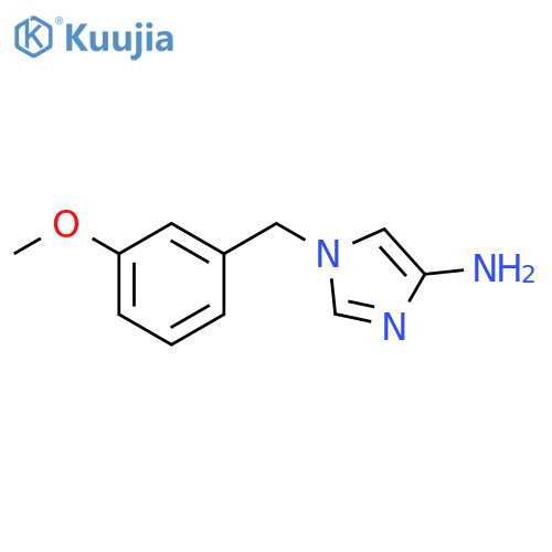 1-[(3-methoxyphenyl)methyl]-1H-imidazol-4-amine structure
