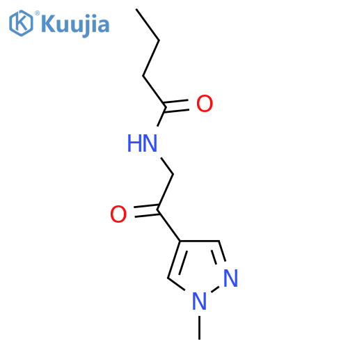 N-[2-(1-methyl-1H-pyrazol-4-yl)-2-oxoethyl]butanamide structure