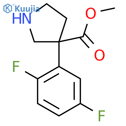 Methyl 3-(2,5-difluorophenyl)pyrrolidine-3-carboxylate structure