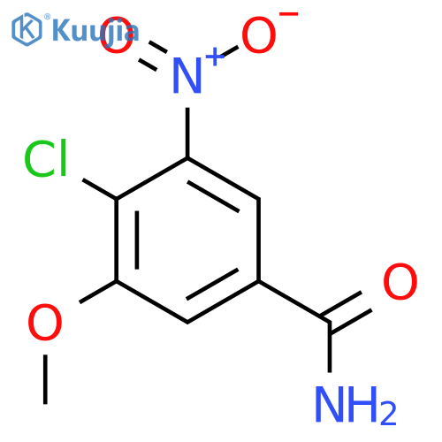 4-Chloro-3-methoxy-5-nitrobenzamide structure
