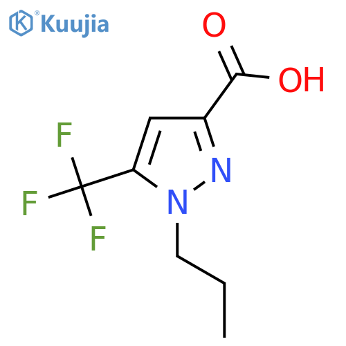 1-propyl-5-(trifluoromethyl)-1H-pyrazole-3-carboxylic acid structure