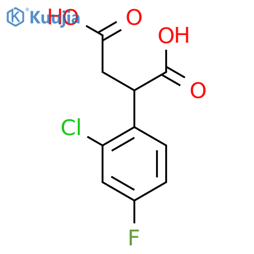 2-(2-Chloro-4-fluorophenyl)butanedioic acid structure