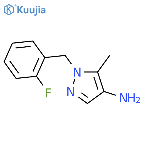 1-(2-fluorophenyl)methyl-5-methyl-1H-pyrazol-4-amine structure
