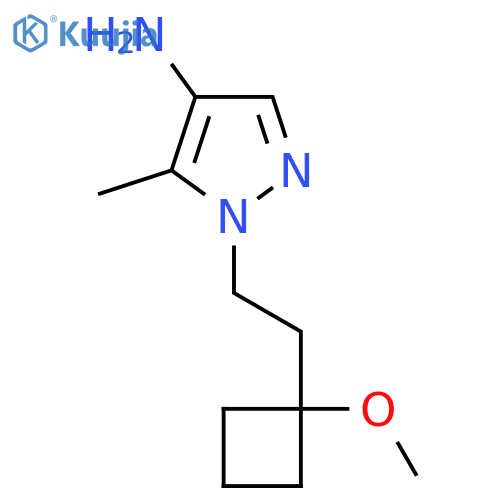 1-2-(1-methoxycyclobutyl)ethyl-5-methyl-1H-pyrazol-4-amine structure