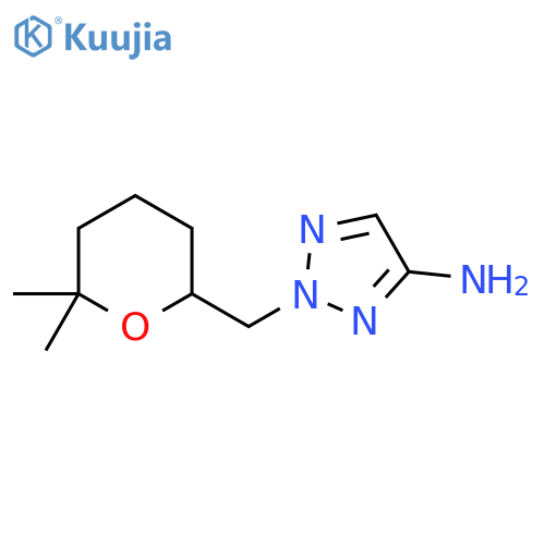2-(6,6-dimethyloxan-2-yl)methyl-2H-1,2,3-triazol-4-amine structure