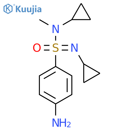 4-amino-N,N-dicyclopropyl-N-methylbenzene-1-sulfonoimidamide structure