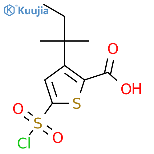 5-(Chlorosulfonyl)-3-(2-methylbutan-2-yl)thiophene-2-carboxylic acid structure