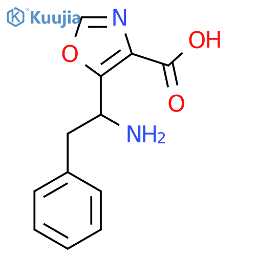 5-(1-Amino-2-phenylethyl)-1,3-oxazole-4-carboxylic acid structure