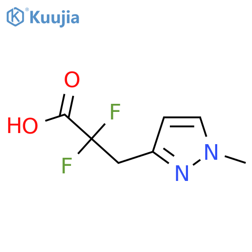 1H-Pyrazole-3-propanoic acid, α,α-difluoro-1-methyl- structure