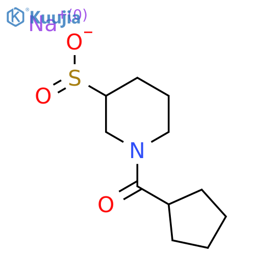 Sodium 1-cyclopentanecarbonylpiperidine-3-sulfinate structure