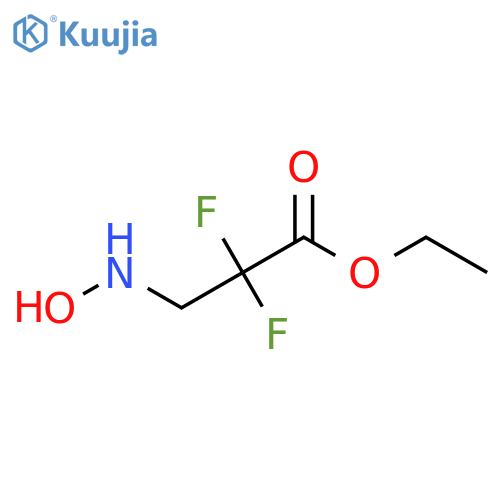Ethyl 2,2-difluoro-3-(hydroxyamino)propanoate structure