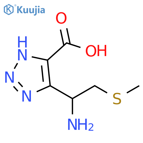 1H-1,2,3-Triazole-5-carboxylic acid, 4-[1-amino-2-(methylthio)ethyl]- structure