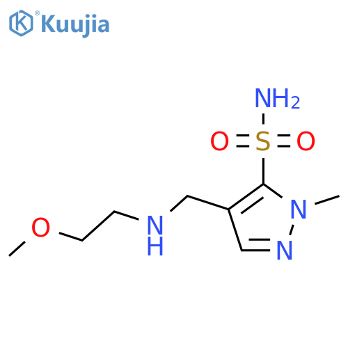 4-{[(2-methoxyethyl)amino]methyl}-1-methyl-1H-pyrazole-5-sulfonamide structure