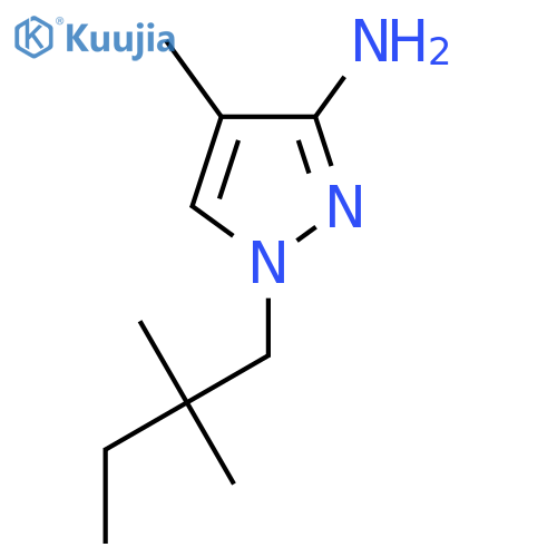1-(2,2-dimethylbutyl)-4-methyl-1H-pyrazol-3-amine structure