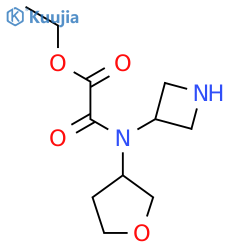 Ethyl [(azetidin-3-yl)(oxolan-3-yl)carbamoyl]formate structure