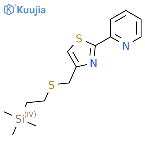2-4-({2-(trimethylsilyl)ethylsulfanyl}methyl)-1,3-thiazol-2-ylpyridine structure