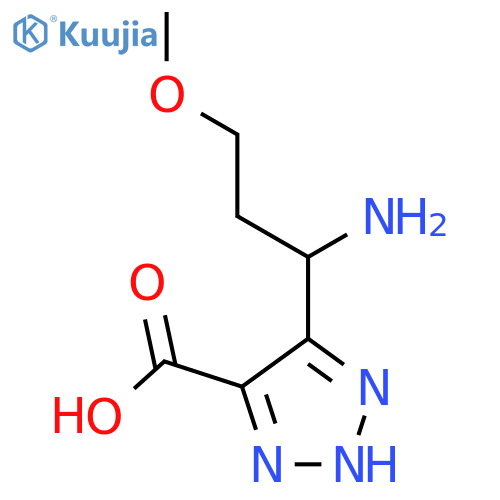 5-(1-amino-3-methoxypropyl)-1H-1,2,3-triazole-4-carboxylic acid structure