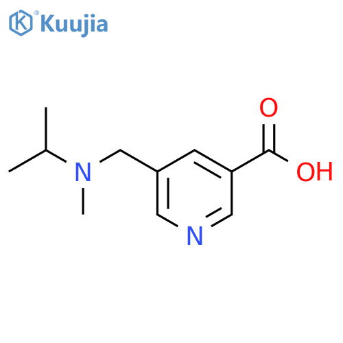 3-Pyridinecarboxylic acid, 5-[[methyl(1-methylethyl)amino]methyl]- structure