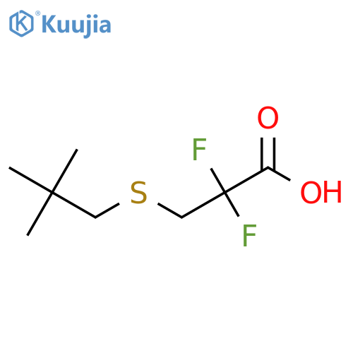 3-[(2,2-Dimethylpropyl)sulfanyl]-2,2-difluoropropanoic acid structure