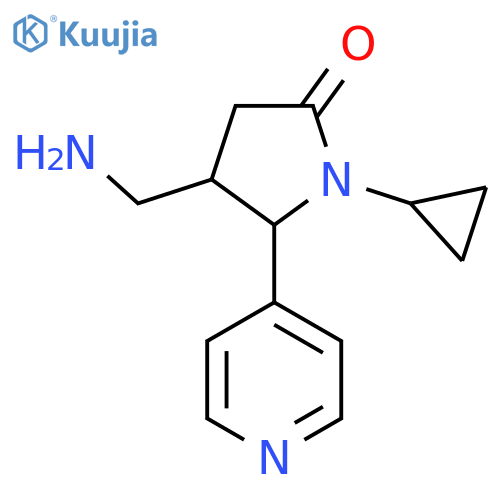4-(Aminomethyl)-1-cyclopropyl-5-(pyridin-4-yl)pyrrolidin-2-one structure