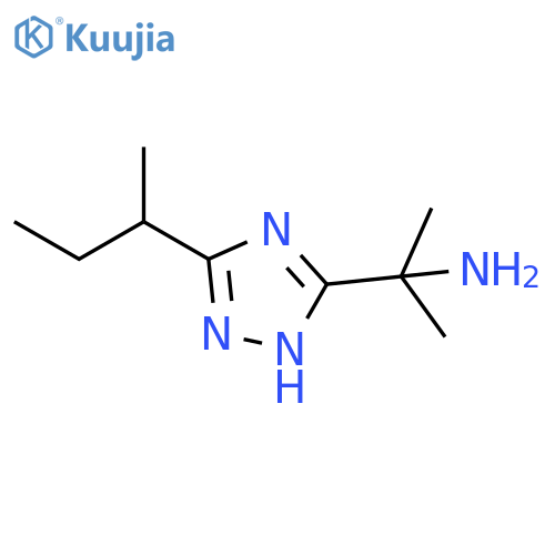 1H-1,2,4-Triazole-5-methanamine, α,α-dimethyl-3-(1-methylpropyl)- structure