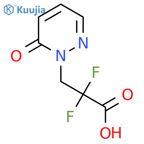 2,2-Difluoro-3-(6-oxopyridazin-1-yl)propanoic acid structure