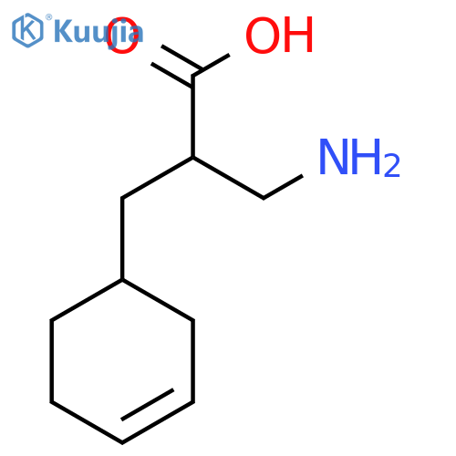 3-amino-2-(cyclohex-3-en-1-yl)methylpropanoic acid structure