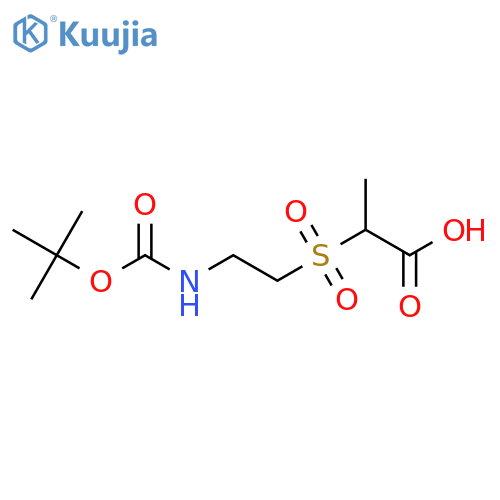 2-(2-{[(Tert-butoxy)carbonyl]amino}ethanesulfonyl)propanoic acid structure
