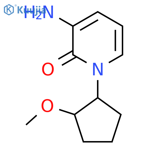 3-amino-1-(2-methoxycyclopentyl)-1,2-dihydropyridin-2-one structure