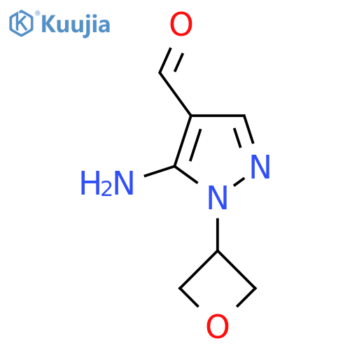 5-amino-1-(oxetan-3-yl)-1H-pyrazole-4-carbaldehyde structure