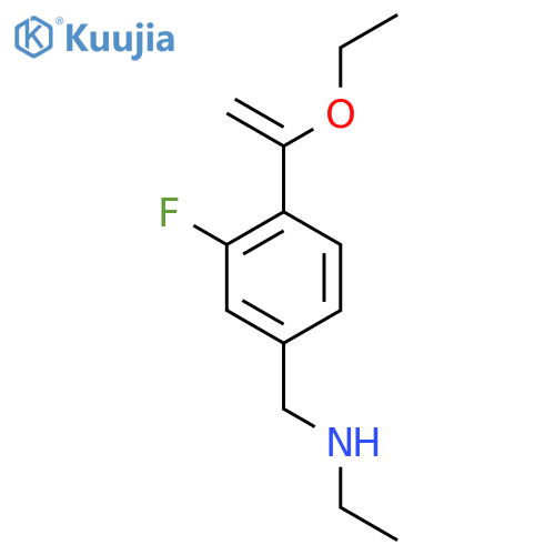 {[4-(1-Ethoxyethenyl)-3-fluorophenyl]methyl}(ethyl)amine structure