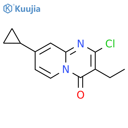 2-chloro-8-cyclopropyl-3-ethyl-4H-pyrido1,2-apyrimidin-4-one structure