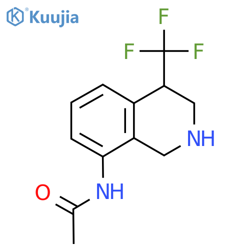 N-[4-(trifluoromethyl)-1,2,3,4-tetrahydroisoquinolin-8-yl]acetamide structure