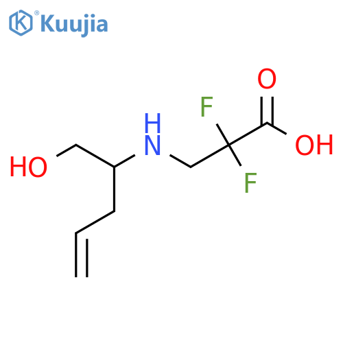 2,2-Difluoro-3-[(1-hydroxypent-4-en-2-yl)amino]propanoic acid structure