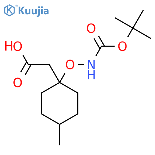 2-[1-({[(Tert-butoxy)carbonyl]amino}oxy)-4-methylcyclohexyl]acetic acid structure